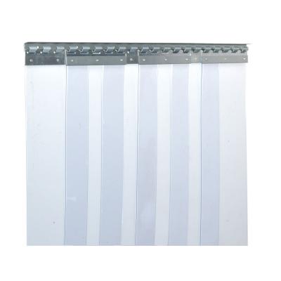 Rideau à lanières en PVC, lamelles 200 x 2 mm transparentes, hauteur 2,50 m, largeur 0,90 m (0,70 m), galvanisé