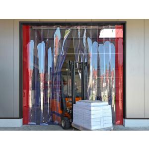 Rideau à lanières en PVC, lamelles 200 x 2 mm transparentes, hauteur 2,50 m, largeur 0,90 m (0,70 m), galvanisé